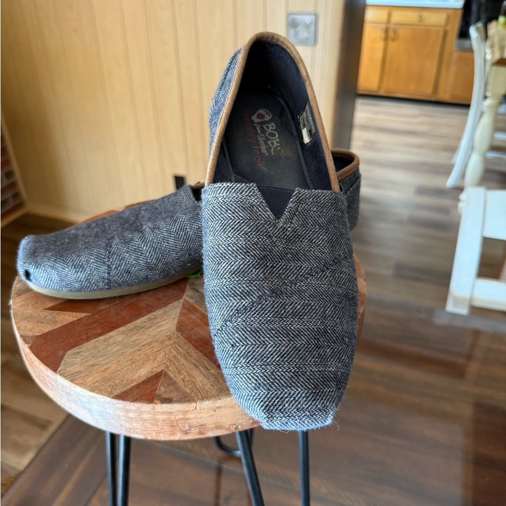 Toms Women's Herringbone Gray Loafers